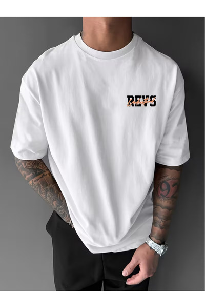 CLASSY.MODA تي شيرت سيلا تريند من القطن الأبيض الفاخر