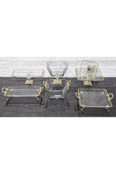 atabey home collection Σετ 7 τεμαχίων χρυσού χυτού σετ δώρων και προσφοράς με...