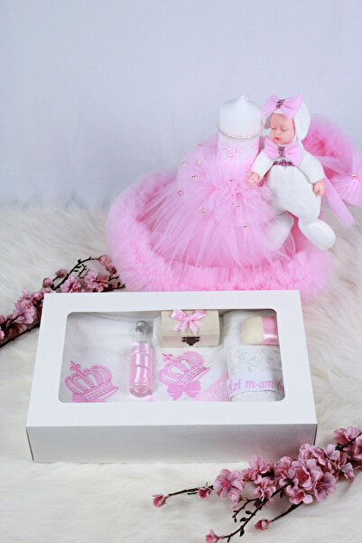 GoVo Kids Set complet trusou botez cu lumanare, Regal cu coroana – Trusou ele...