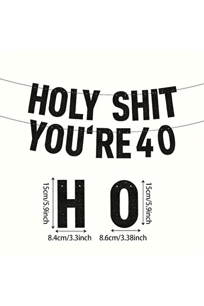 Choice 40th Black "Oh My God, You're 18, 21, 30, 40, 50, 60, 70" Birthday Par...