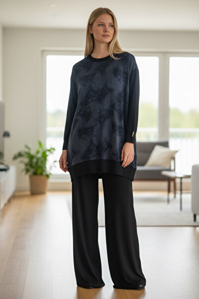 MODA S&S BZLİNE Silk Kupra Mercerized Tunic Pants Set