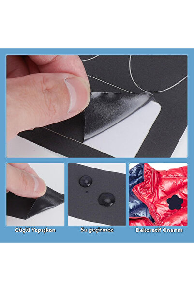 FIXALL ADHESIVE PRODUCTS Yapışkanlı Polyester Kumaş Çeşitli Motifli Şekilli 3...