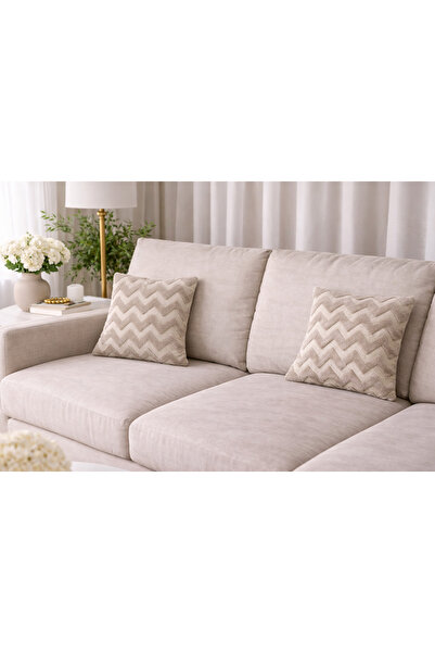 arslan deco غطاء وسادة مزخرف من القطيفة مكون من قطعتين - وسادة ناعمة الملمس ب...