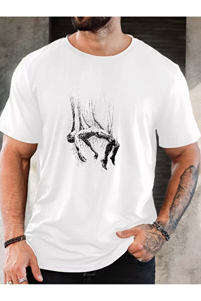 CLASSY.MODA تي شيرت سيلا تريند من القطن الأبيض الفاخر