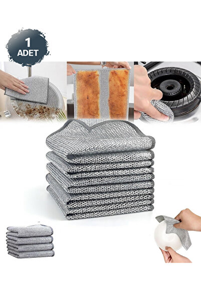 Soillium Sihirli Mutfak Banyo Temizlik Bezi 1 Adet Paslanmaz Çelik Telli Bula...
