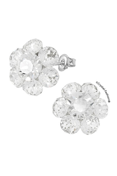 Crystal-Fashion® Cercei Argint Floare