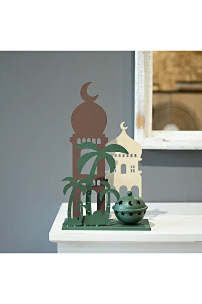 Generic Ramadan Incense Burner with Palm and Mosque Design