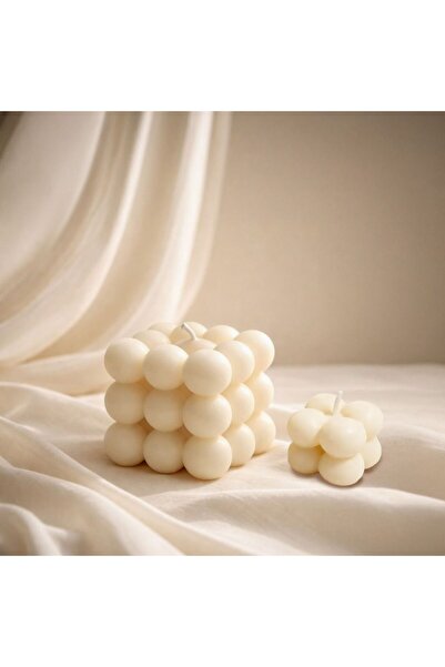 Küp Bubble Mum | Minimal Dekoratif Soya Mum