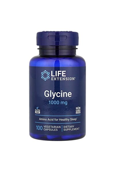 Life Extension Glycine 1000 mg 100 Kapsül -Amino Acid for Healty Sleep