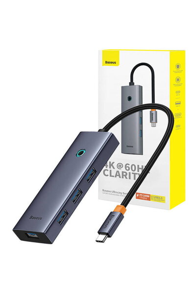 Baseus 6in1 Hub UltraJoy USB-C to HDMI 4K@60Hz + 4xUSB 3.0 + PD (space grey)