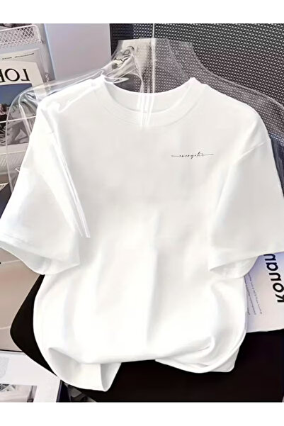 CLASSY.MODA Tricou din bumbac alb premium Sila Trend