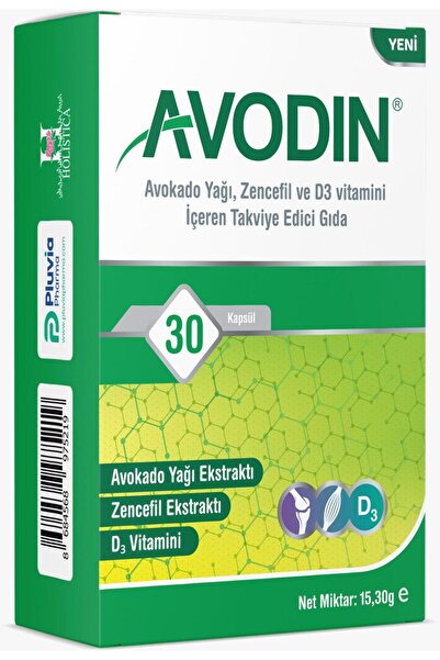 AVODIN AVOKADO YAĞI, ZENCEFİL VE D3 VİTAMİNİ İÇEREN TAKVİYE EDİCİ GIDA