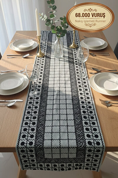 Morlay Seria Linen |   68.000 de țesături, broderie grea, cu model modern, pe...