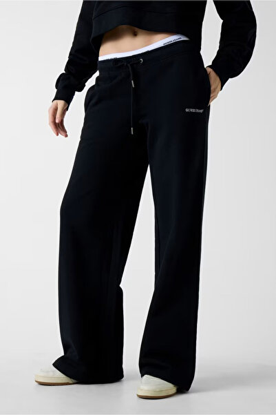 Guess Kadın Regular Fit Pamuklu Eşofman Altı - Siyah