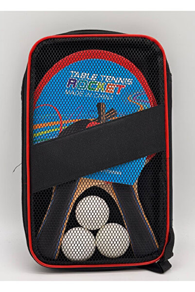 OEM Set de 2 palete de ping-pong, cu husă și 3 mingi incluse