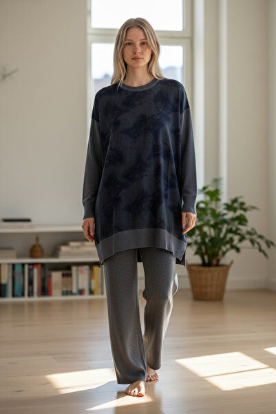 MODA S&S BZLİNE Silk Kupra Mercerized Tunic Pants Set