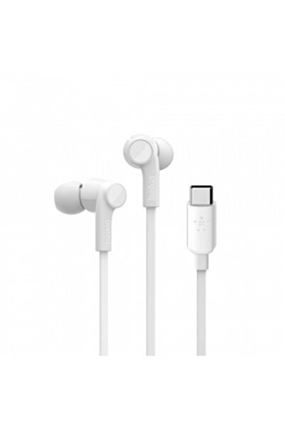 Belkin Căști intraauriculare Rockstar, USB-C, stereo, albe