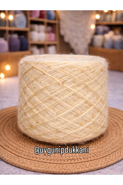 UYGUNİP Pullu Krem Rengi Angora Moher 200g