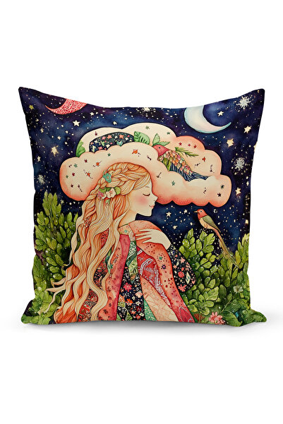 Bertille Home Ανοιξιάτικη Σειρά Κάλυμμα Μαξιλαριού Διπλής Όψης με Ψηφιακή Εκτ...