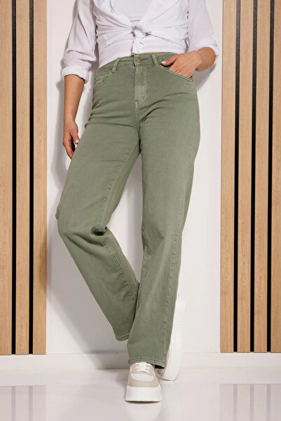 Zaira Anne Women's Green Flared Jeans #A734 - 2XL