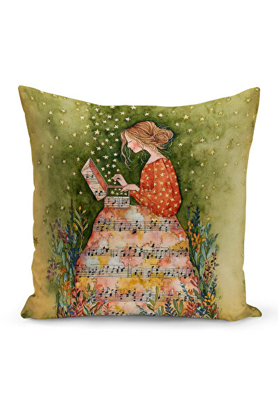 Bertille Home İlkbahar Serisi Çift Tarafı Dijital Baskılı Kırlent Kılıfı (Spr...