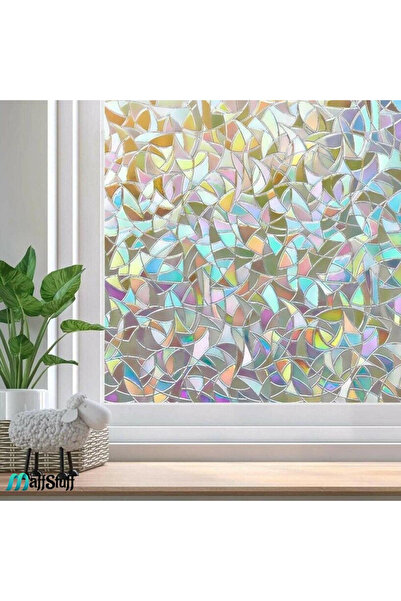 MaffStuff Folie decorativă geam intimitate și protecție solară efect curcubeu...
