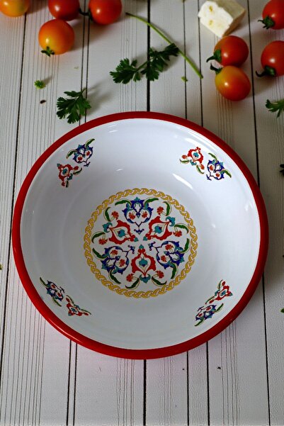 İnci Emaye 24 cm Enameled Bowl, Pit Plate, Salad Plate, Chips Plate