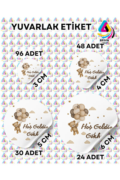 BEGİN ETİKET YENİ DOĞAN BEBEK ETİKETİ KİŞİSELLEŞTİRİLEBİLİR STİCKER YAPIŞKAN ...