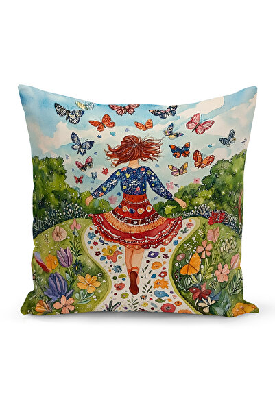 Bertille Home Ανοιξιάτικη Σειρά Κάλυμμα Μαξιλαριού Διπλής Όψης με Ψηφιακή Εκτ...