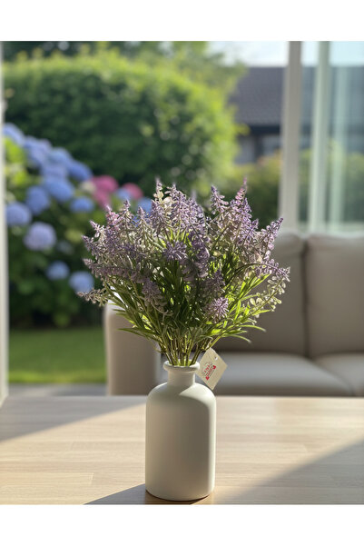 YASİMA Artificial Purple Arrangement with Fern Leaf Green Plant Home Decorati...