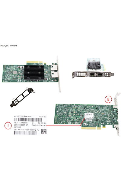 FUJITSU Placă de rețea PLAN EP P210TP 2X 10GBASE-T PCIe FH/LP