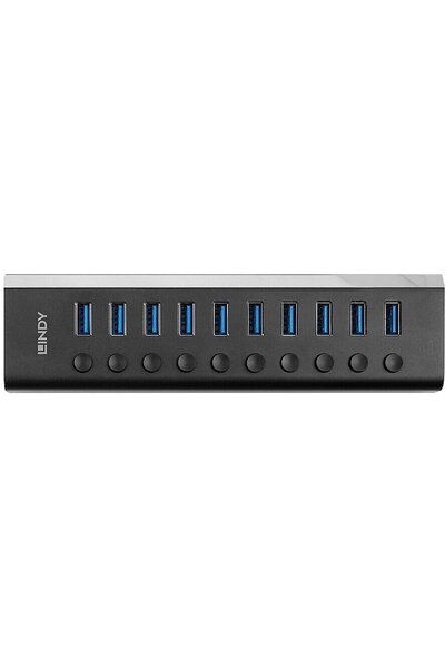 LİNDY USB 3.0 10-port Hub with ON/OFF