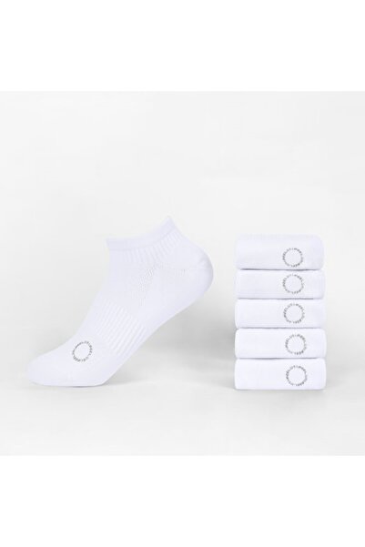 FEEL Women's Short Socks - 5 Pieces - White