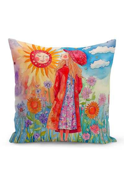 Bertille Home Husă de pernă cu imprimare digitală pe două fețe, seria Spring ...