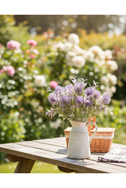 YAPAY ÇİÇEK DERYASI نبات زهرة القزحية الاصطناعية البنفسجية لتزيين المنزل