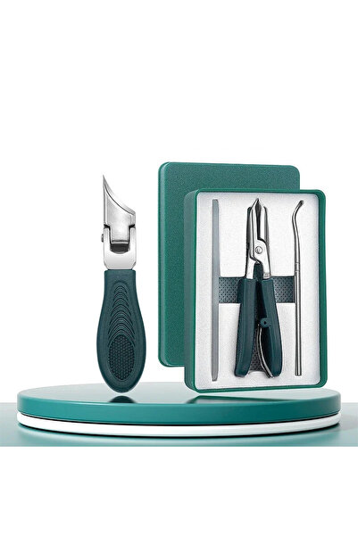 Choice3 size-3Pcs Green 25° Slant Edge Nail Clipper Set Anti-Splash Eagle Bea...
