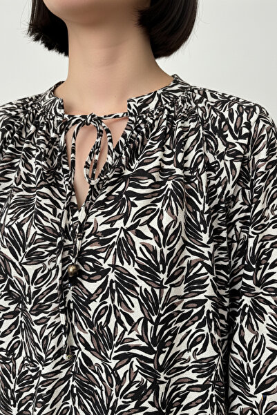 MYLİNE Блуза с шарки и свободна кройка