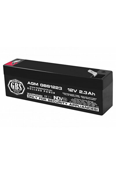 TED Electric AGM VRLA battery 12V 2.3A dimensions 178mm x 34mm x h 60mm GBS (20)