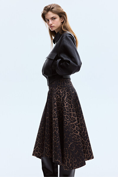 H&M Kloş Gabardin Etek