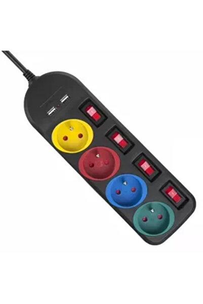 Maclean Power strip 4 sockets 2xUSB MCE229B