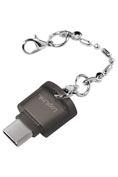LogiLink Breloc cu cititor de carduri, MicroSD, USB-C, Negru