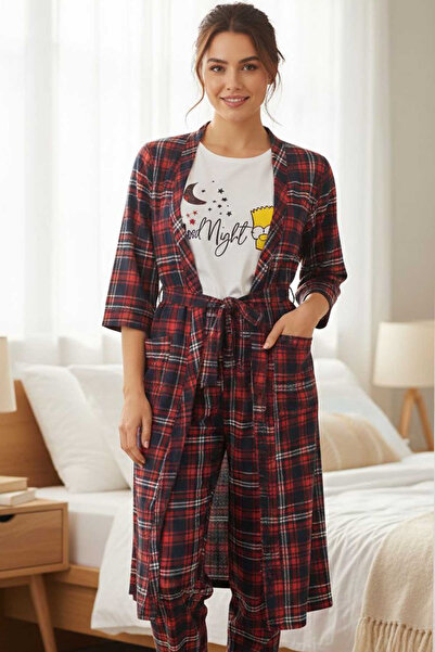 Swana Γυναικείο Σετ Πιτζάμες με Σχέδια - Μαύρο