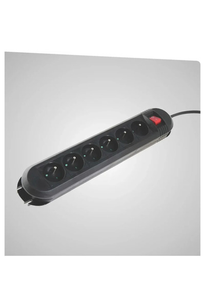 Hama Comfort Power Strip 6 sockets, 1.5m, black