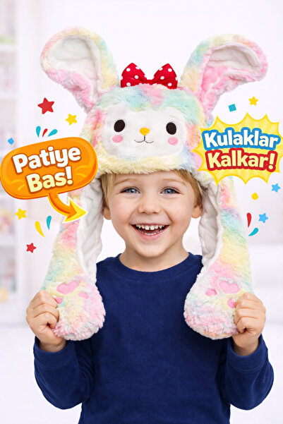 Selvira Patiye Basınca Kulakları Kalkan Peluş Hayvanlı Şapka | Çocuk Kışlık |...