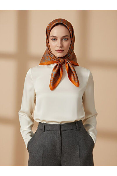 Silk Home Kadın Turuncu Vizon Viskon Velora Eşarp 161002-15
