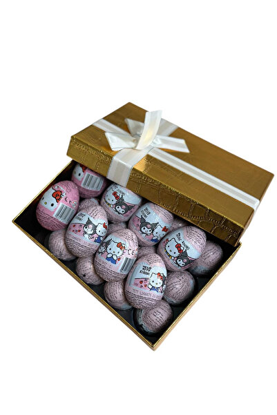 Pofika ZAİNİ Hello Kitty Çikolatalı Sürpriz Yumurta 20 Gr (24 Adet) Özel Gold...