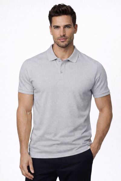 zs zaos fashion تي شيرت رجالي من Poloyaka بأكمام قصيرة وتصميم أساسي من القطن ...