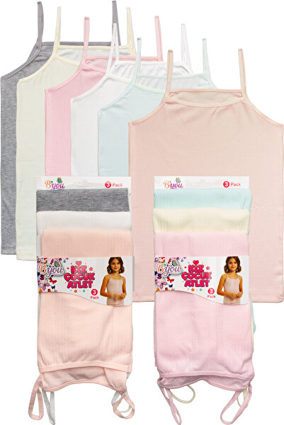 B'YOU life Cotton Ribbed Reporte 6-Piece Girls' Undershirts