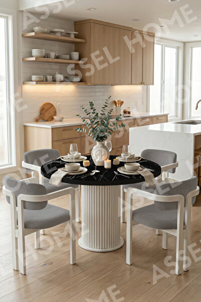 ah assel home Matris Bohem Ayak 4'lü Tokyo Metal Demonte Sandalye 90x90 Masa ...