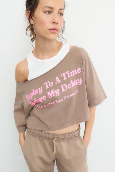 Stradivarius Double placement T-shirt